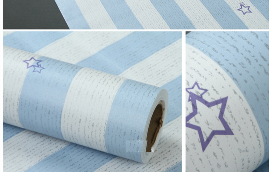 Giấy Decal cuộn sọc sao xanh